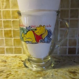 Disney Winnie the Pooh Glass Coffee Mug Large